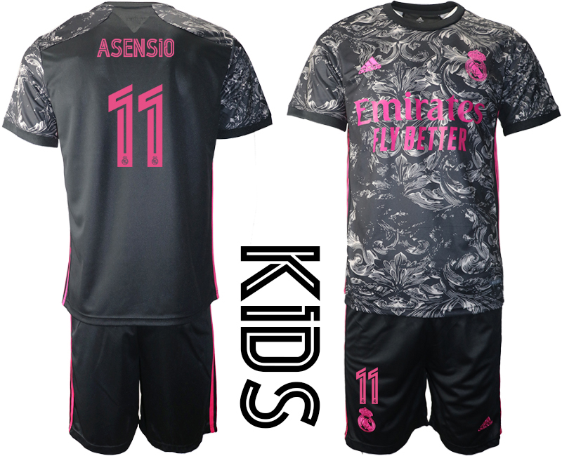 2021 Real Madrid away youth #11 soccer jerseys->customized soccer jersey->Custom Jersey